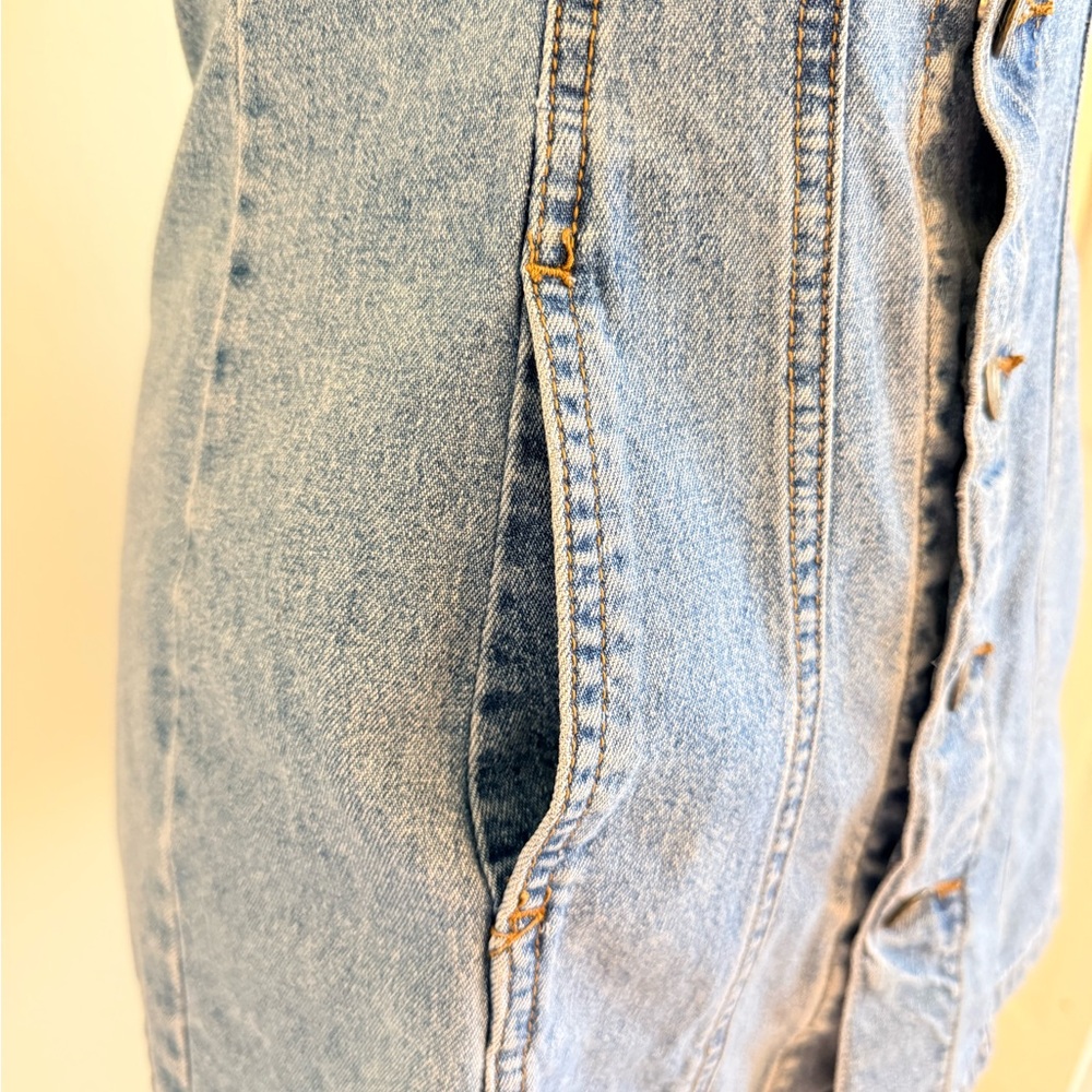 Guess Blue Denim Sleeveless Dress - Picture 9 of 10